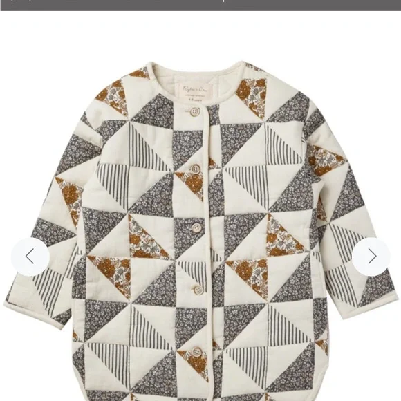 Rylee+ Cru patchwork jacket with buttons size 6/7 - Picture 6 of 6